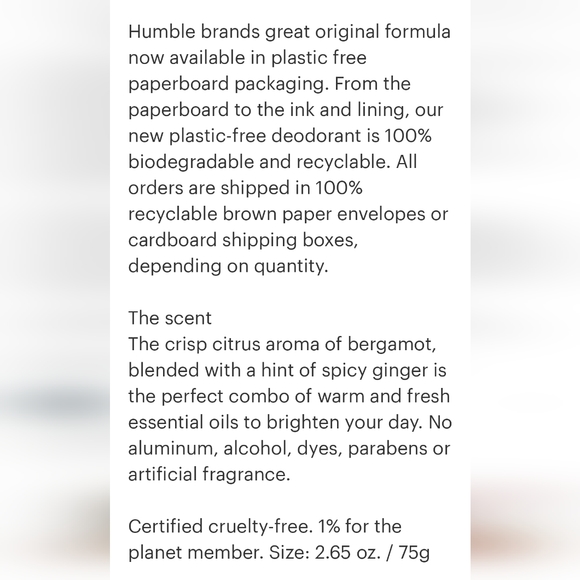 NATURAL PREMIUM environment safe wonderful scents Deodorant. BERGAMOT   & GINGER - Picture 3 of 4